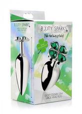 Large Lucky Clover Gem Anal Plug with Weighted Metal Design > Anal Range > Jewel Butt Plugs